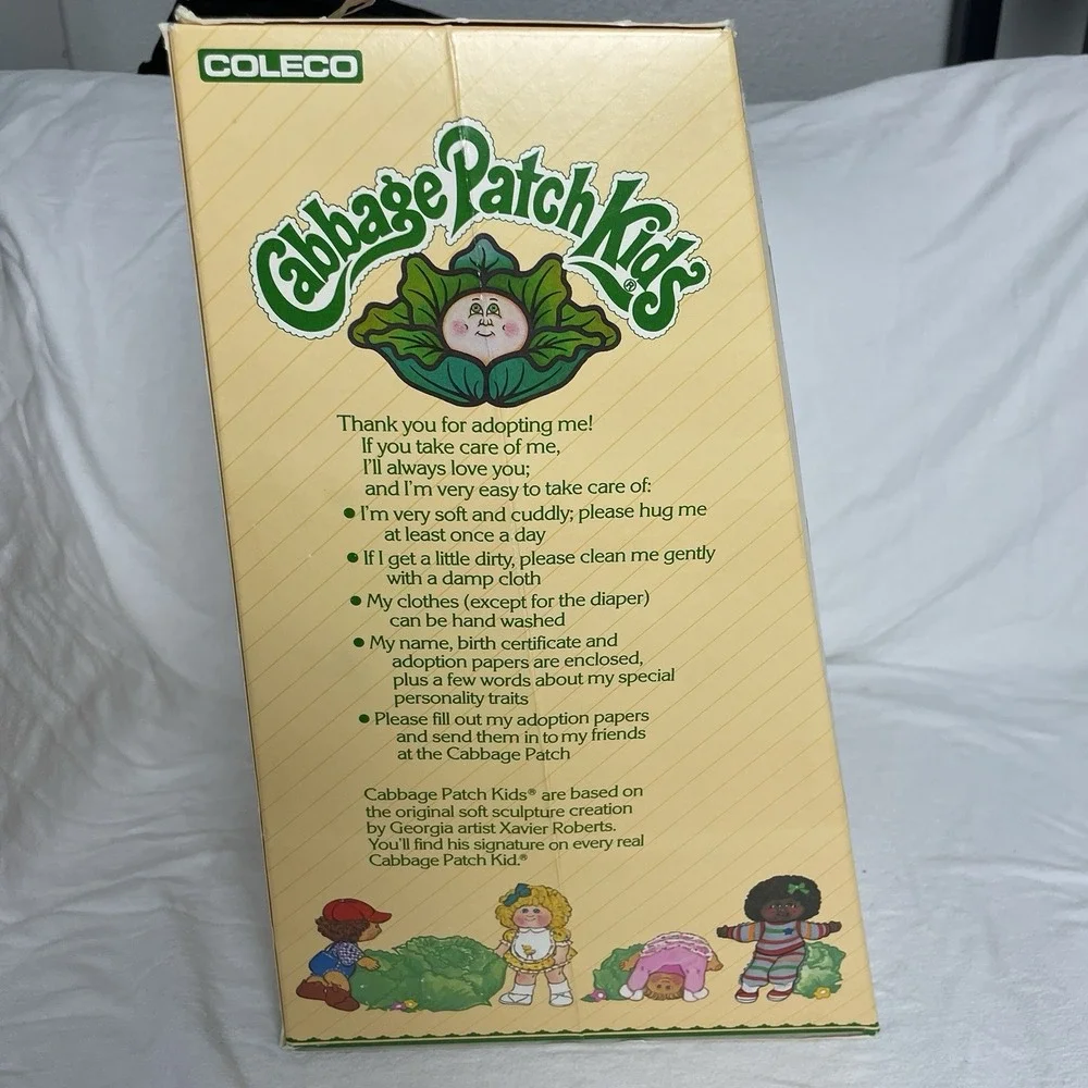 Vintage‎ 1984 Coleco Cabbage Patch Kids Boy Doll with Teeth Glasses Holds Crayon